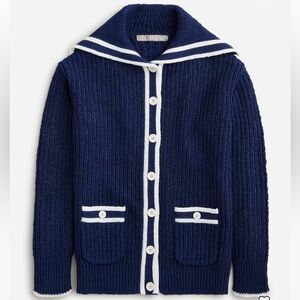 J. Crew Textured Sailor Cardigan Sweater